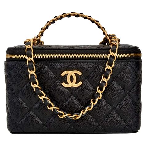 black chanel vanity case bag|second hand chanel vanity bags.